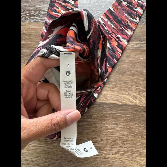Lululemon Align High Rise 25” Tiger Tide Smoky Red Size 2 NWOT - Picture 2 of 4